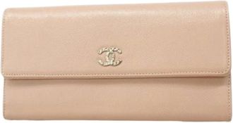 Chanel Pre-owned Wallets, female, Pink, Size: ONE SIZE Pre-owned Vintage Long Wallet (bi-fold)