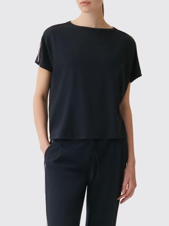 Fabiana Filippi T-shirt a righe in cotone con spalle scese
