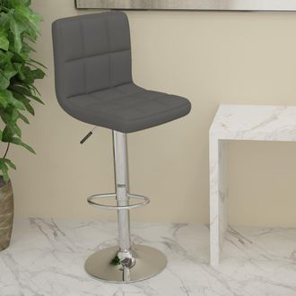 vidaXL Taburete De Cocina Tela Gris Oscuro Vidaxl