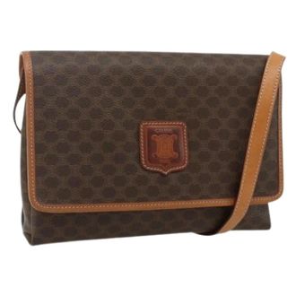 Celine Pre-owned Cross Body Bags, female, Brown, Size: ONE SIZE Pre-owned Plastic Shoulder Bag