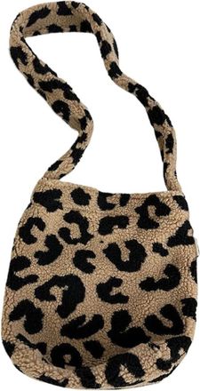 Generic Autumn and winter shoulder bag womens plush casual large-capacity crossbody bag(02,27 * 30cm)