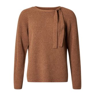 Lind Li Monica Knit Pullover - Dames - Ronde hals truien - Bruin - L - Wol - Truien & Vesten
