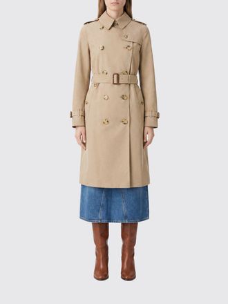 Burberry Knee-Length Double-Breasted Cotton Trench Coat with Belt and Epaulettes