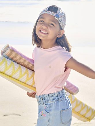Vertbaudet M&auml;dchen T-Shirt BASICS Oeko-Tex bonbon rosa