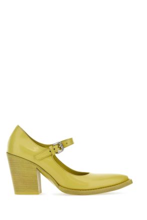 Prada Acid Green Leather Pumps