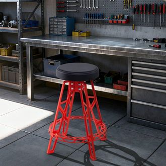 Costway Costway 28 Swivel Shop Stool Garage Chair w/ Round Padded Seat Mechanic Stool