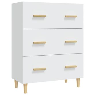 vidaXL Aparador De Madera Contrachapada Blanco 70x34x90 Cm Vidaxl