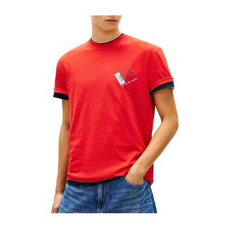 Tommy Hilfiger T-Shirts, male, Red, Size: XL T-Shirts