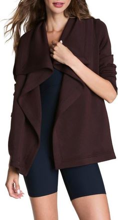 Spanx AirEssentials Open Wrap Cardigan in Truffle Brown at Nordstrom, Size X-Small