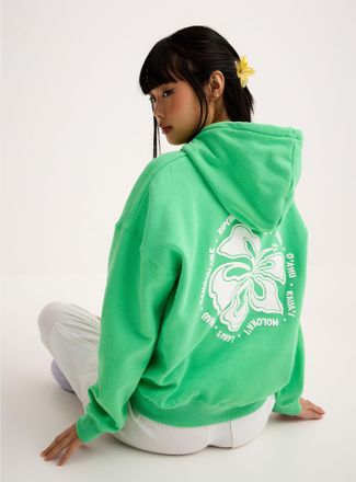 Rip Curl Womens Heritage lime green hoodie