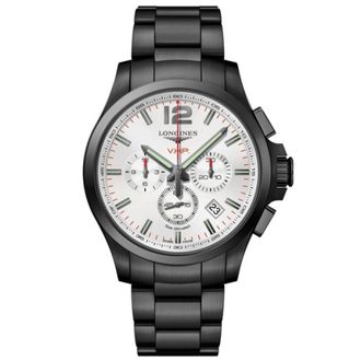 Longines Watches, female, Black, ONE SIZE, conquest v.h.p. 44 mm