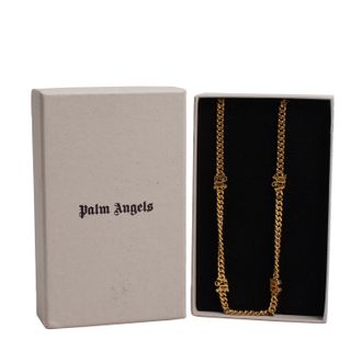 Palm Angels Womens Fine Chain Necklace with Initial PWOB072S23MAT0017676 - Gold - One Size