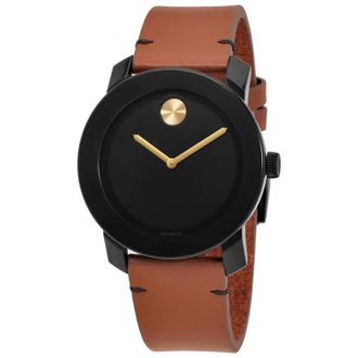 Movado Bold Black Museum Dial Mens Watch 3600305