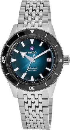 Rado Captain Cook Automatic Steel Turquoise Gradient Dial Mens Watch R32223213