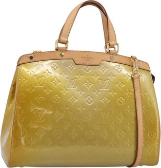 Louis Vuitton Brea Monogram Vernis Beige Patent_Leather Handbag (Pre-Owned)