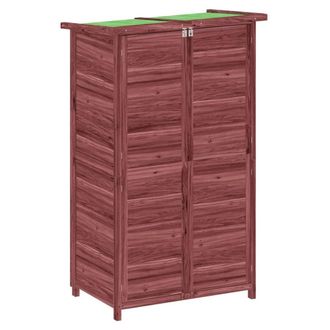 Berkfield Home Garden Tool Shed Mocha 83x57x140 cm Solid Wood Pine in Wine | Size: 83 x 57 x 140 cm