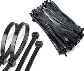 Trade Shop Trade Shop - Set 100 Fascette Plastica Per Cablaggio 8,8 X 550mm Stringi Cavo Nere Etq90530n