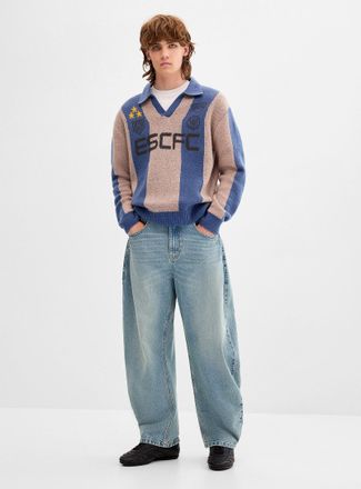 Djab Mens Faded blue 5-pocket jean Camden fit - Baggy