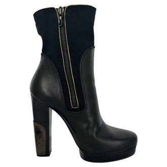 Lanvin Lanvin enkellaarsjes van zwart leer