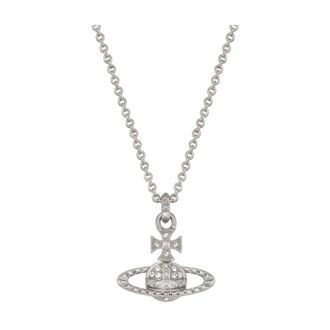 Vivienne Westwood Bas Relief Pendant Necklace Platinum Orb - female - Vivienne Westwood - Necklaces - Gray - ONE SIZE - Accessories