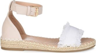 Journee Collection Tristeeen Ankle Strap Espadrille Sandal in White at Nordstrom Rack, Size 7.5