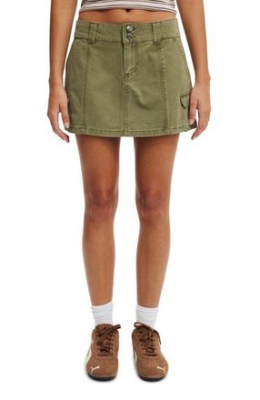 Cotton On Womens Benny Cargo Skirt in Washed Cactus Green at Nordstrom, Size 10