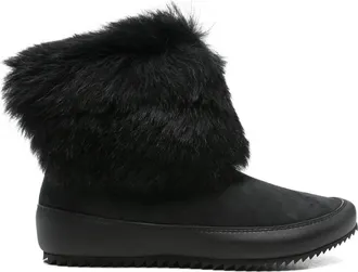 Pedro Garcia Jalia fur-trimmed suede boots - women - Calf Suede/Calf Hair/Calf Leather/Rubber - 40 - Black