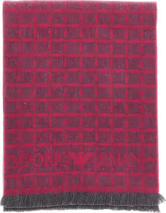 Emporio Armani checked scarf - women - Wool - One Size - Red