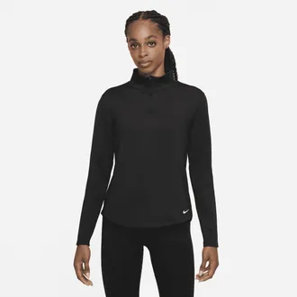 Nike Womens Therma-FIT One Long-Sleeve 1/2-Zip Top in Black | DD4945-010
