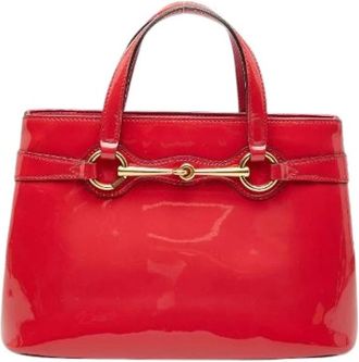 Gucci Pre-owned Handbags, female, Red, Size: ONE SIZE Pre-owned Leather Handbag