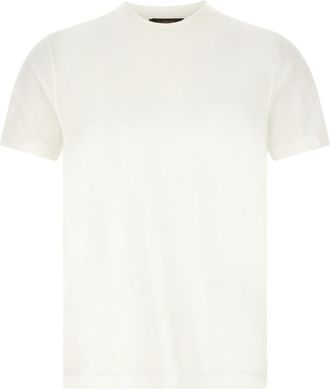 Zanone White Cotton T-shirt