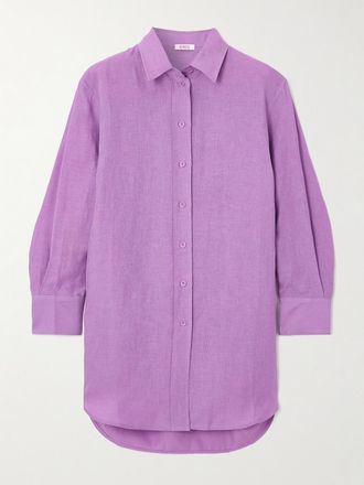Eres Camicia In Lino Lintemporel Mignonette - Viola