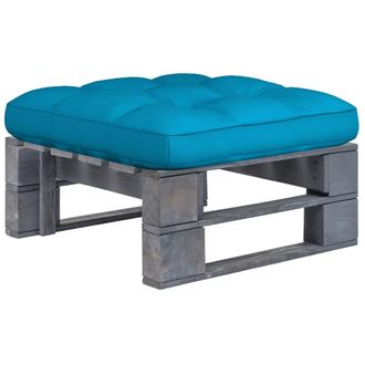 vidaXL Otomana De Jard&iacute;n De Palets Madera De Pino Impregnada Gris Vidaxl