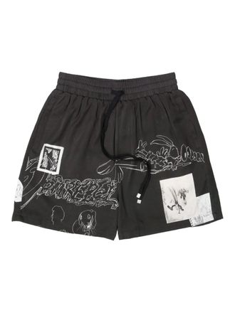 DOMREBEL graphic-print shorts - Black