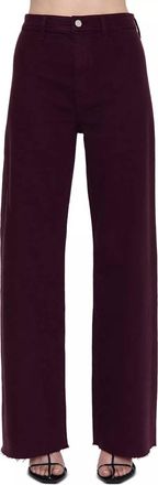 Pistola Denim Womens Penny High Rise Wide Leg Pants In Claret