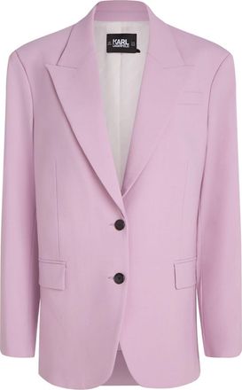 Karl Lagerfeld Hun Kims Edit single-breasted blazer - women - Polyester - 44 - Pink