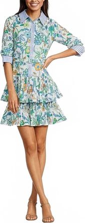 Current Air Paisley Print Tiered Dress In Multicolor