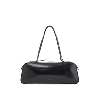 Khaite Simona Glossy Leather Shoulder Bag