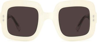 Isabel Marant IMIM0074GSSZJAC Acetate Square Sunglasses - Beige