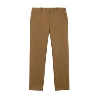 Brooks Brothers Cotton Chino - Dames - Chinos - Bruin - M - Katoen - Broeken