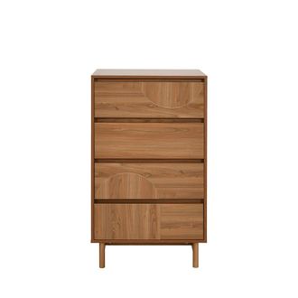DRAWER C&oacute;moda de 4 cajones de madera l60cm - madera oscura