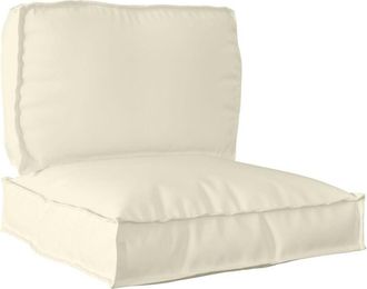 vidaXL Pallet Cushion Set 2 pcs Cream 70 x 70 x 12 cm Oxford fabric vidaXL