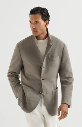 Brunello Cucinelli Lightweight water-resistant cashmere outerwear blazer in Military at Nordstrom, Size Xx-Small