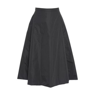 Add Midi Skirts, female, Black, Size: S Flared Midi Skirt Nero Aw25