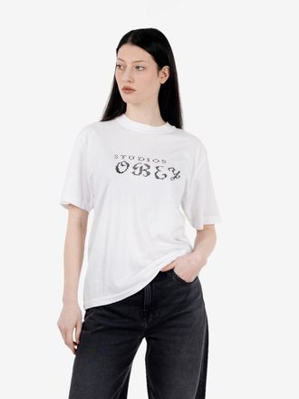 Obey Floating flower tee white