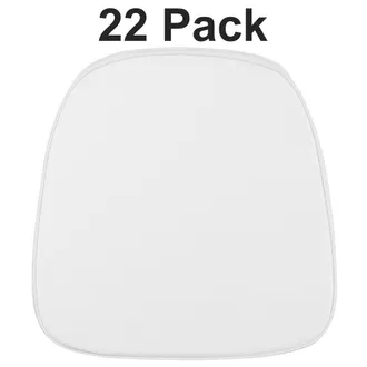 Flash Furniture 22 Pk. Soft Snow White Fabric Chiavari Chair Cushion