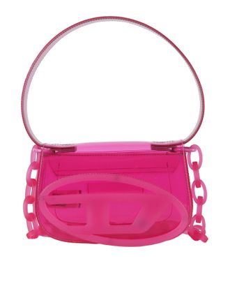 Diesel Pink 1dr Translucent Logo Shoulder Bag