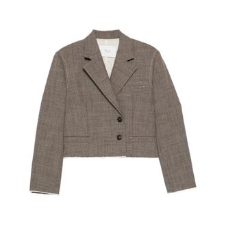 Tela Dames, Jassen, Bruin, Maat: XS Leer
