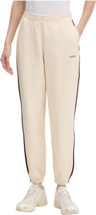 Guess Jasmine Side Band Joggers - Dames - Sweatpants - Beige - L - Katoen - Broeken