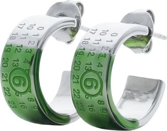 Maison Margiela Nieuwe Numerieke Logo Zilveren Oorbellen - Dames - Oorbellen - Veelkleurig - ONE Size - Accessoires